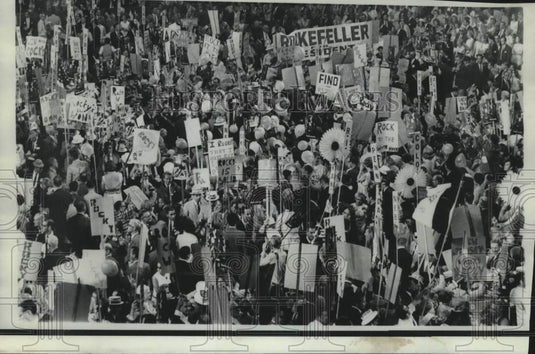 1968 Press Photo Demonstration for Rockefeller at Republican National Convention