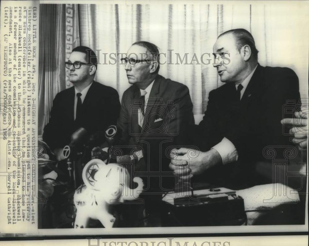 1966 Press Photo Arkansas Governor-Elect Winthrop Names Highway Commissioner