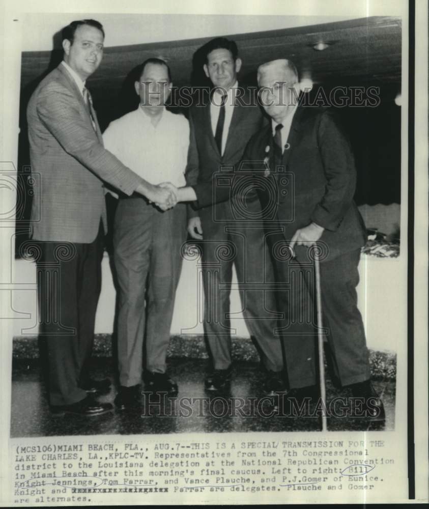 1968 Press Photo Louisiana delegates and alternates for GOP convention in Miami