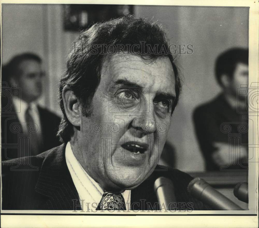 1972 Press Photo Senator Edmund S. Muskie speaks at a hearing - now38263