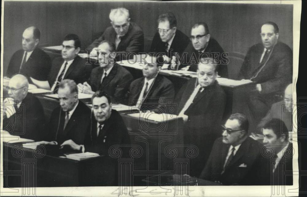 1970 Press Photo Scene of Russian-Egyptian talks in Moscow - now38322