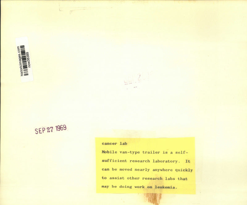 Load image into Gallery viewer, 1969 Press Photo Mobile van-like trailer of National Institute's Research Lab
