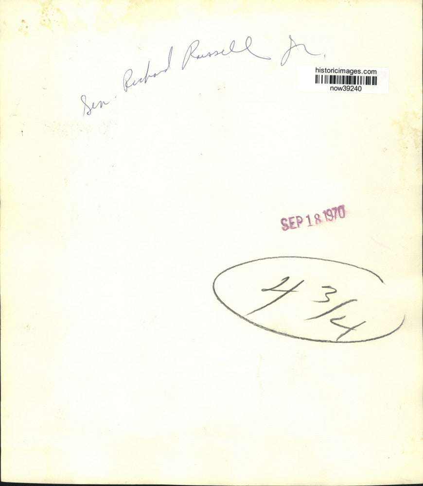 1970 Press Photo Senator Richard Russell, Jr., rides scooter - now39240