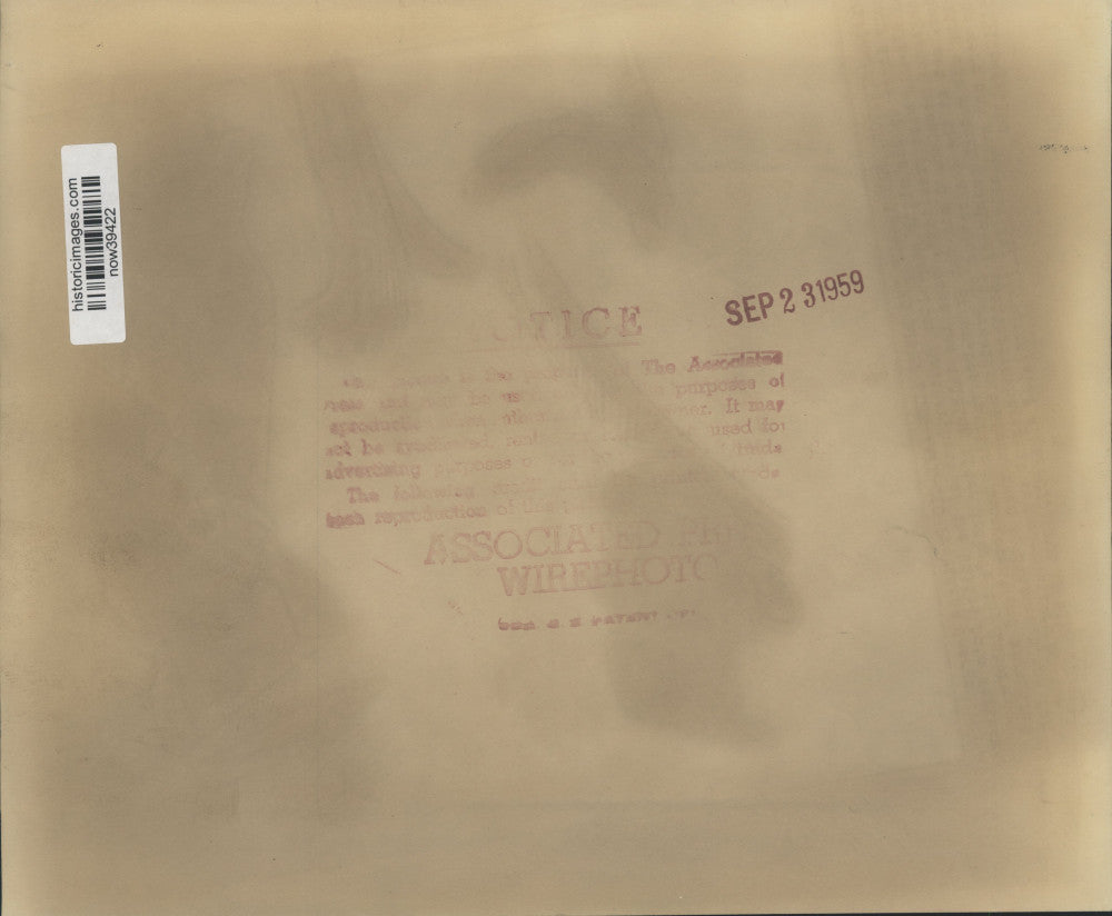 1959 Press Photo UAW President Walter Reuther during California news conference