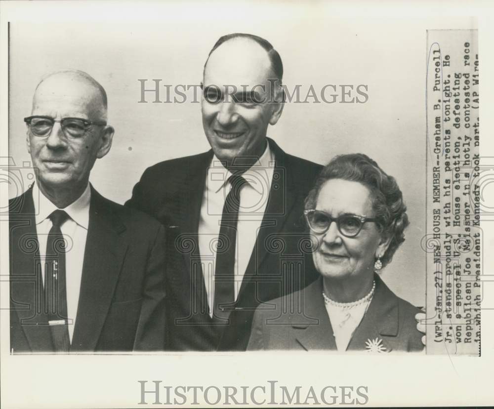 1962 Press Photo New House member Graham Purcell with parents - now39450