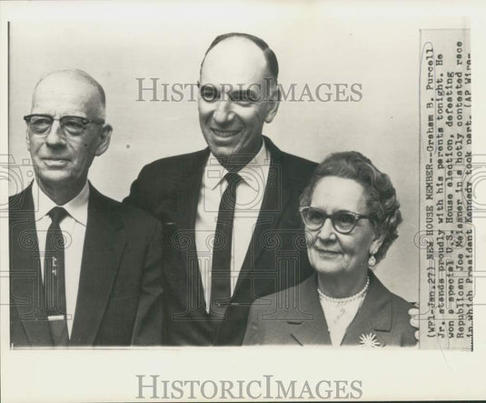 1962 Press Photo New House member Graham Purcell with parents - now39450