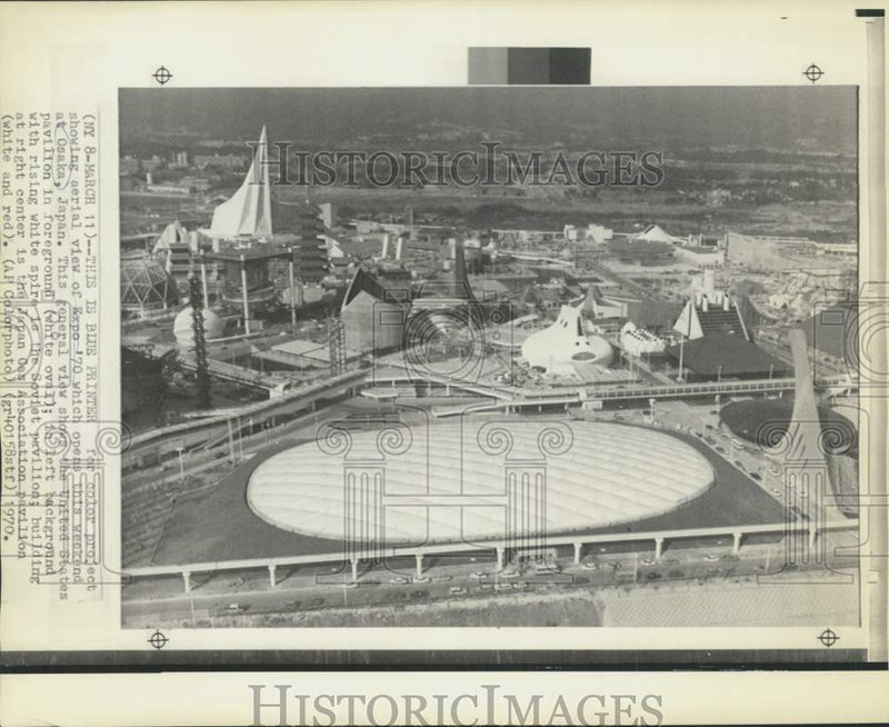 Load image into Gallery viewer, 1970 Press Photo Aerial view of Osaka, Japan's Expo '70 - now39510
