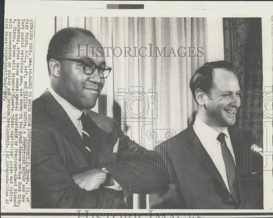 1968 Press Photo Robert Brown and William Safire named to White House staff
