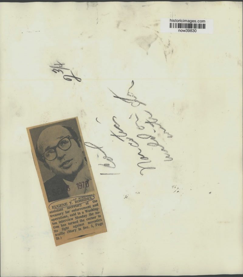 Load image into Gallery viewer, 1970 Press Photo Enforcement Treasury Sec. Eugene Rossides interviews in Wash.
