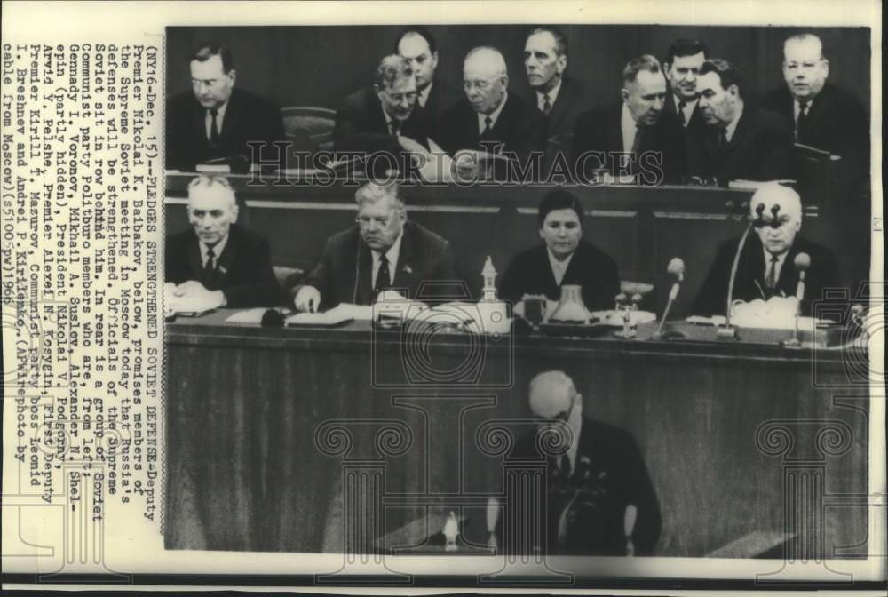 1966 Press Photo Russian Deputy Premier Nikolai Baibakov before Supreme Soviet