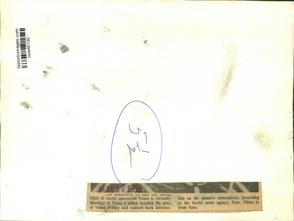 1967 Press Photo Soviet Spacecraft Venus 4 - now40130