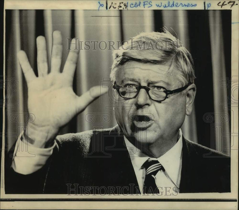 Load image into Gallery viewer, 1971 Press Photo Interior Secretary Rogers Morton on Wilderness Areas
