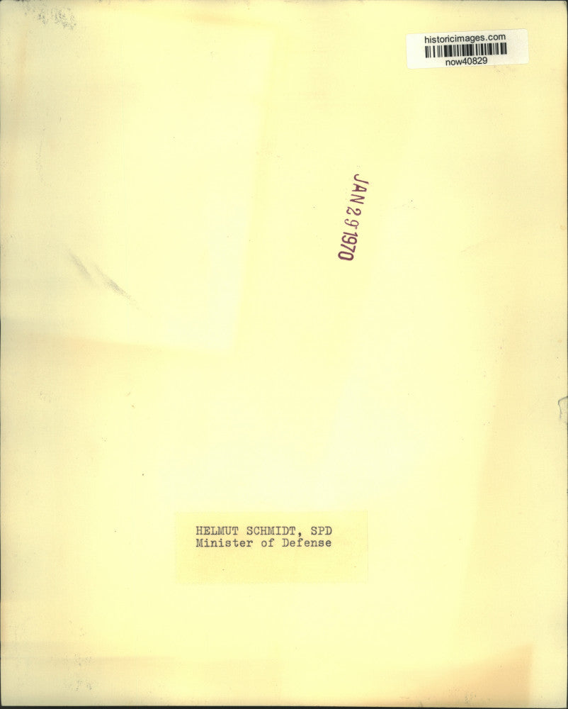 1970 Press Photo German Defense Minister Helmut Schmit - now40829