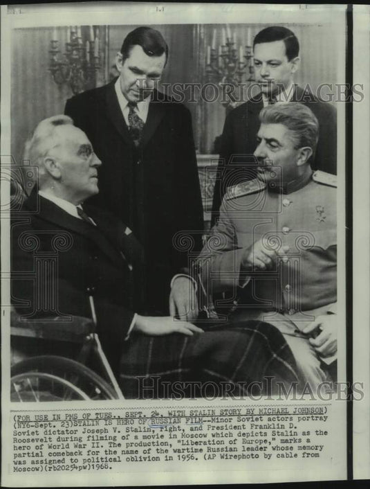 1968 Press Photo Stars of Soviet Movie "Liberation of Europe" - now40909