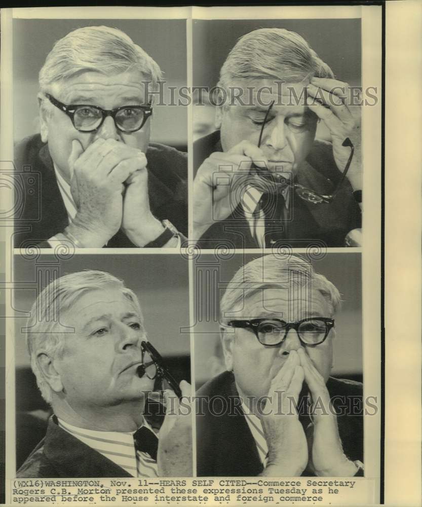 1975 Press Photo Commerce Secretary Rogers C.B. Morton Cited by Congress