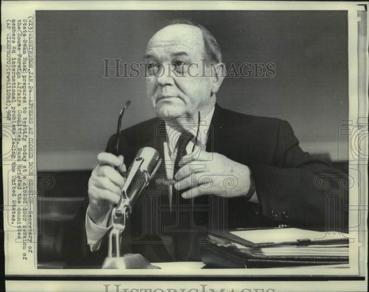1968 Press Photo Secretary of State Dean Rusk to Testify before House Committee