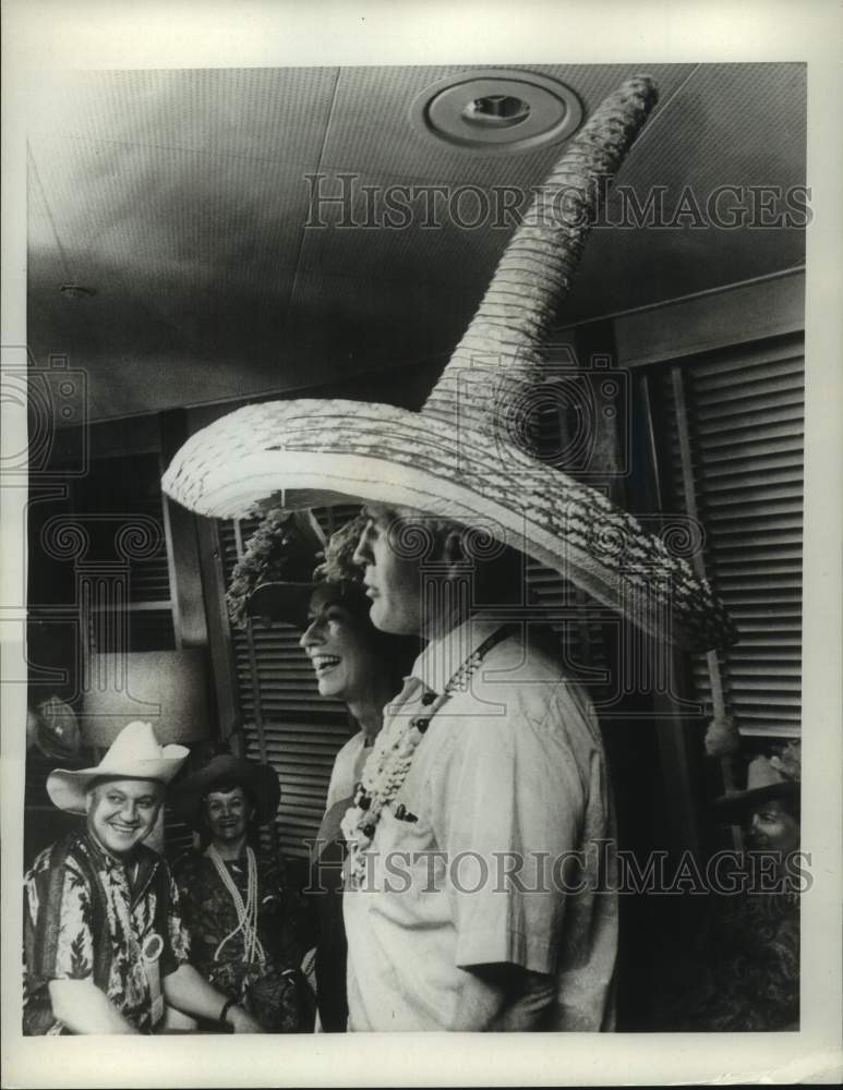 1968 Press Photo Michigan Governor &amp; Mrs. Romney at Costume Party on Cruise- Historic Images