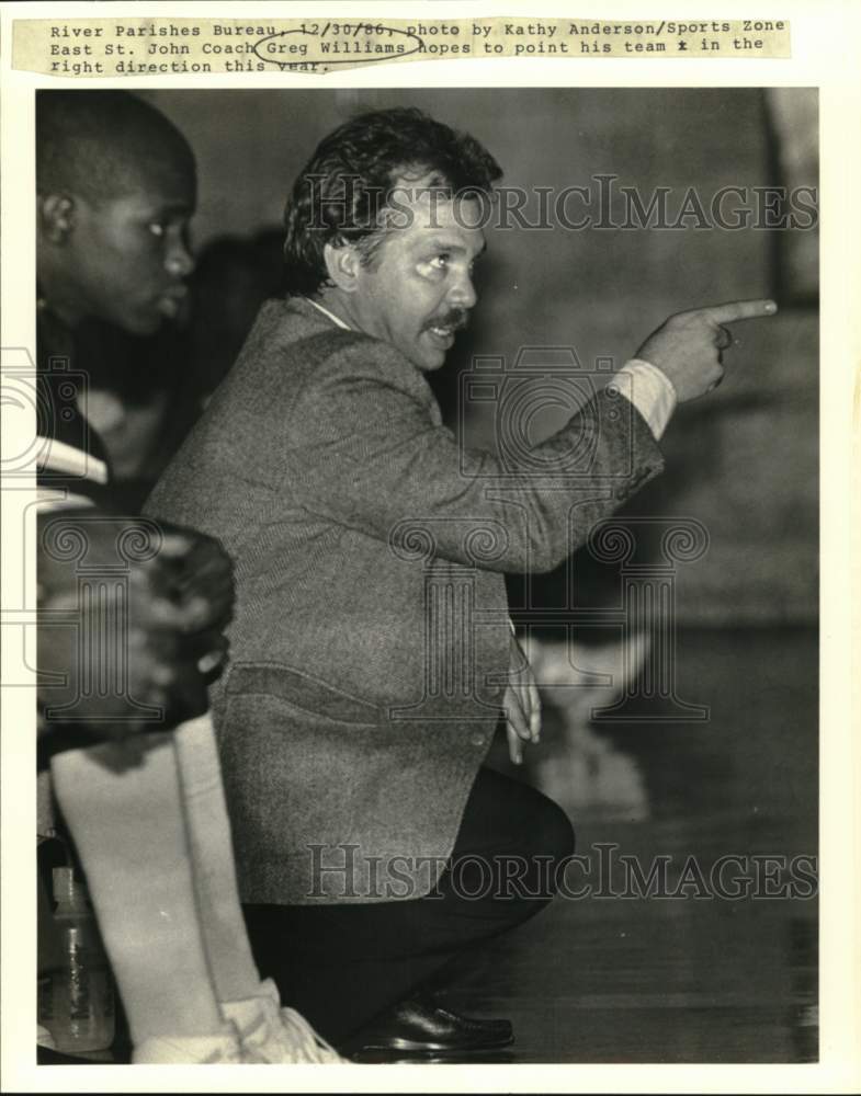 1988 Press Photo Basketball - East St. John Greg Williams during game- Historic Images