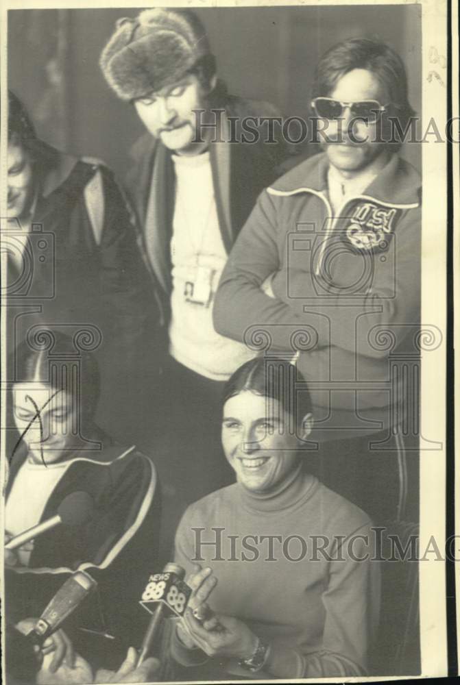 1976 Press Photo Sheila Young and James Ochowicz at conference in Innsbruck- Historic Images