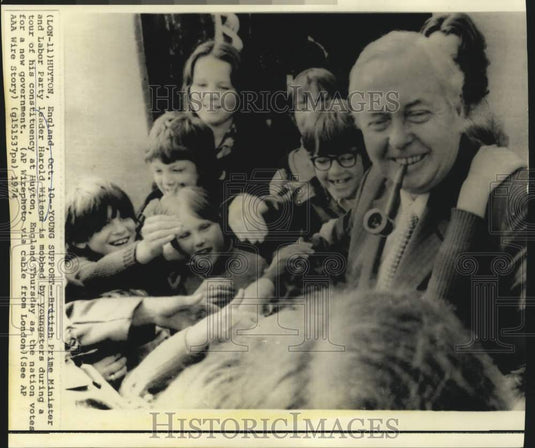 1974 Press Photo Harold Wilson, British Prime Minister & Labor Party leader