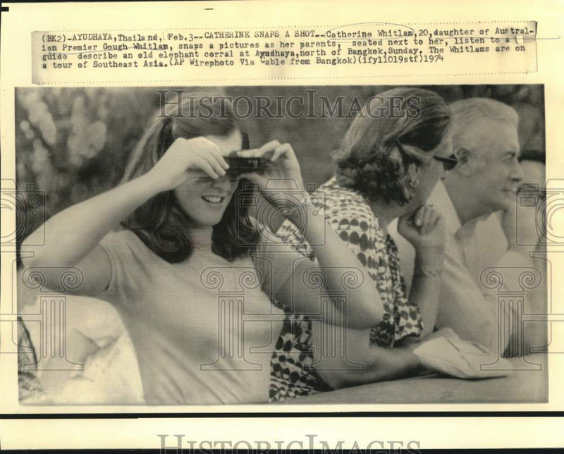 Load image into Gallery viewer, 1974 Press Photo Catherine Whitlam, Australian premier's daughter, in Thailand
