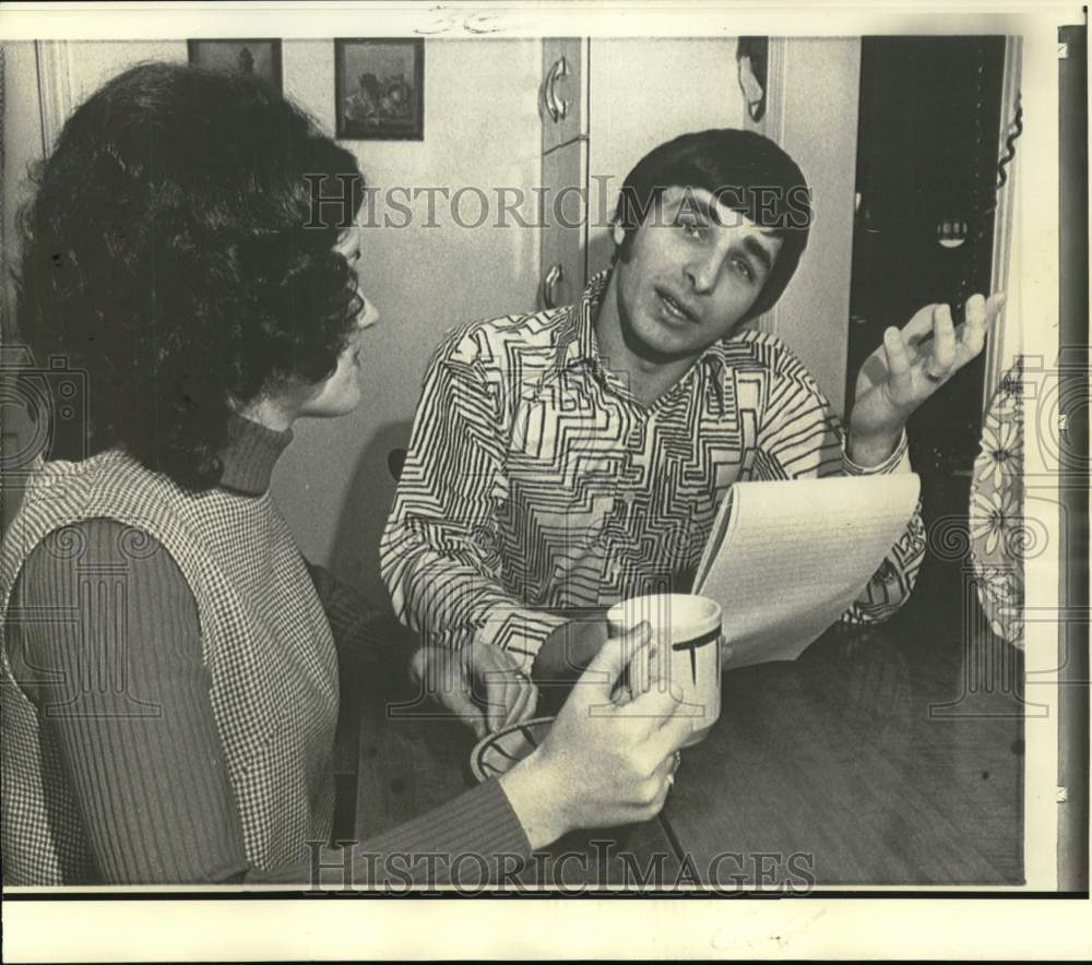 1972 Press Photo Tom Shopay, Baltimore Orioles, and Wife Laurel, Connecticut- Historic Images