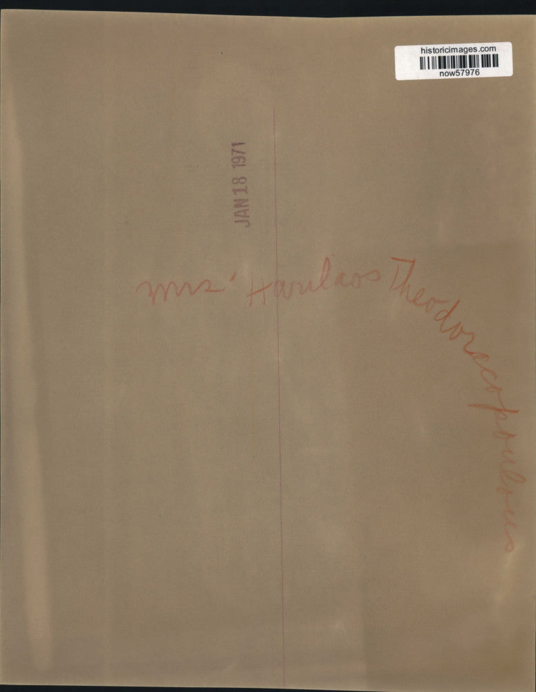 1971 Press Photo "Best Dressed" Mrs. Harilaos Theodoracopulos in Midi Gown