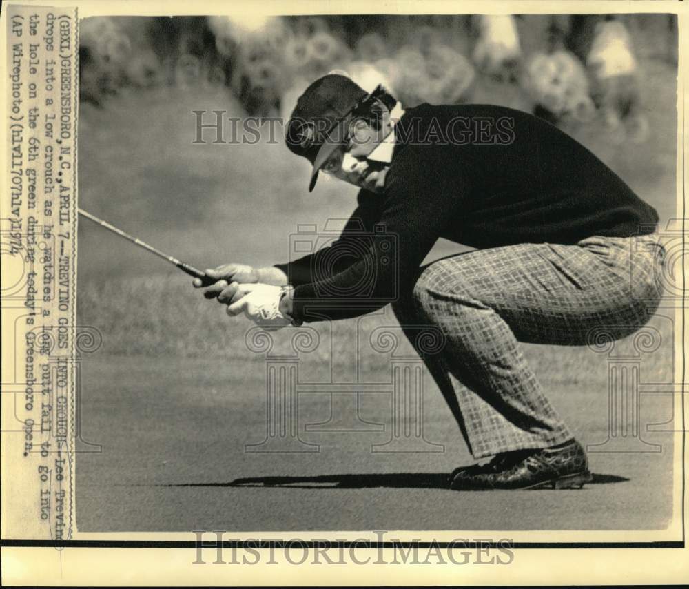 1974 Press Photo Lee Trevino, Golfer at Greensboro Open, North Carolina- Historic Images