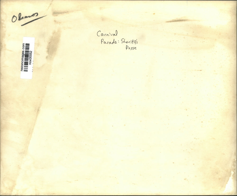 Press Photo Mardi Gras Carnival, Sheriff's Posse in parade, Okeanos - nox00052