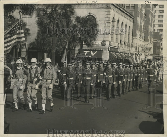 1953 Press Photo Mardi Gras Carnival. University of Florida Air Force ROTC