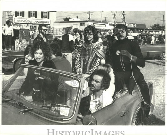 1980 Press Photo Car participating in the Mardis Gras Arabi parade - nox00114