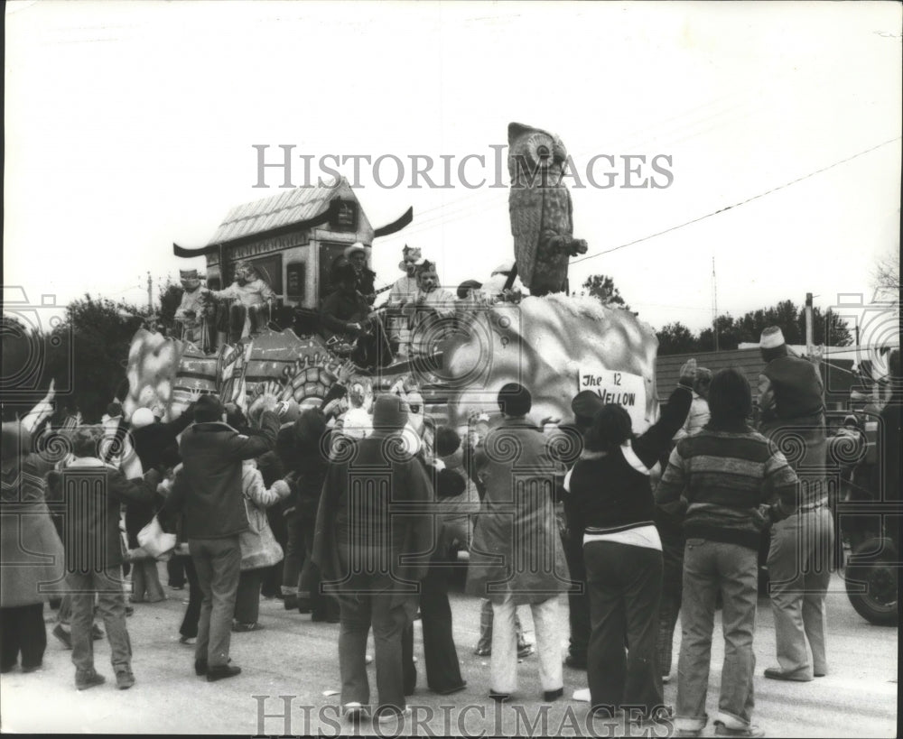 1978 Press Photo Theme float participating in the Mardis Gras Arabi Parade