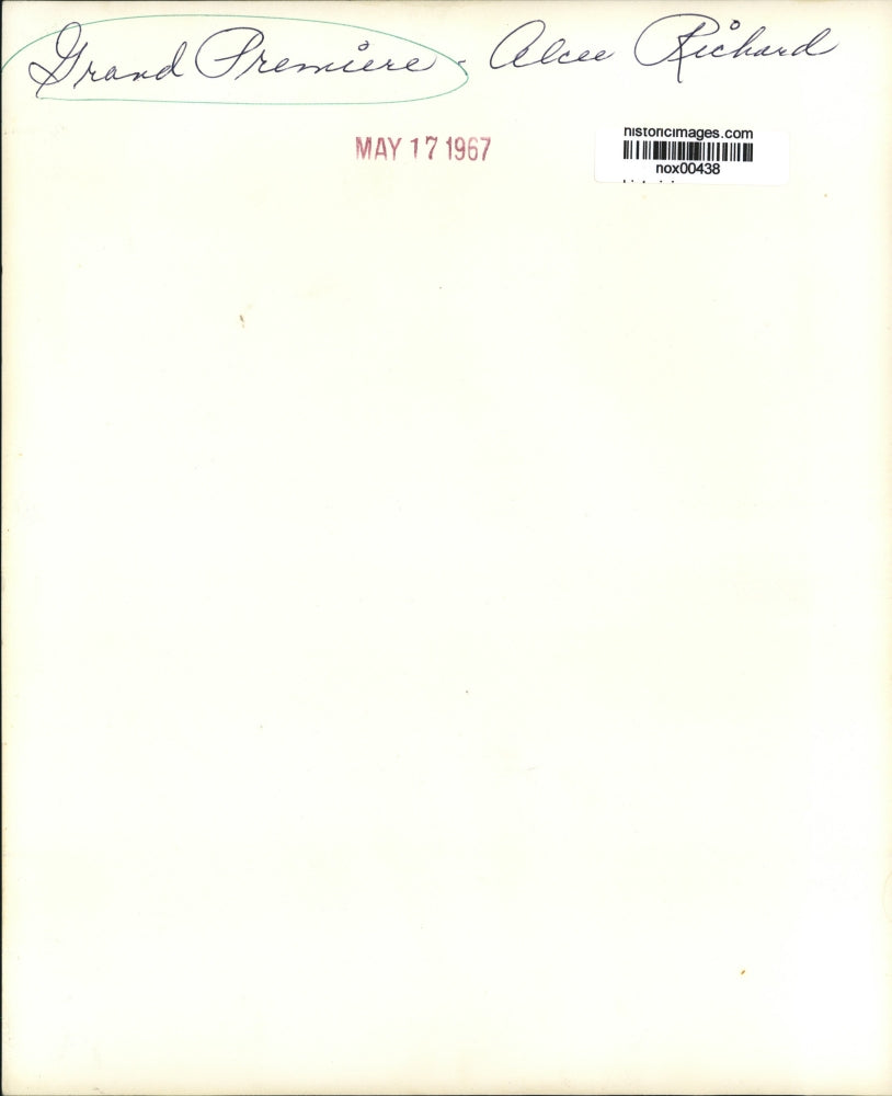 1967 Press Photo Alcee Richard Holds Race Horse Grand Premiere - nox00438