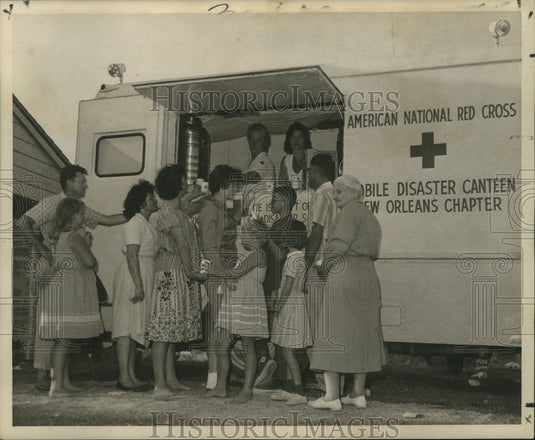 1961 Press Photo Mobile Disaster Unit of the New Orleans Red Cross in Texas City