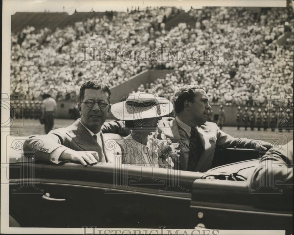 1938 Press Photo Prince Gustaf Adolf & Princess Louise & Prince Bertil of Sweden