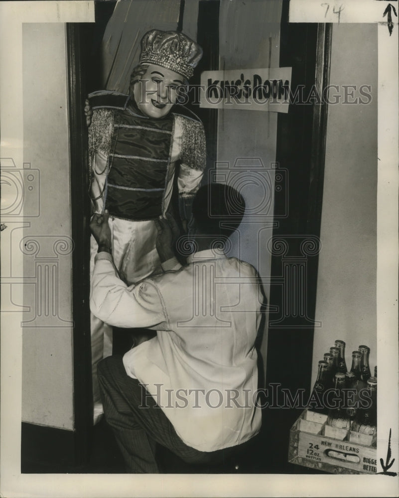 1948 Press Photo Mardi Gras Carnival, Harlequin King for Harlequin Ball- Historic Images