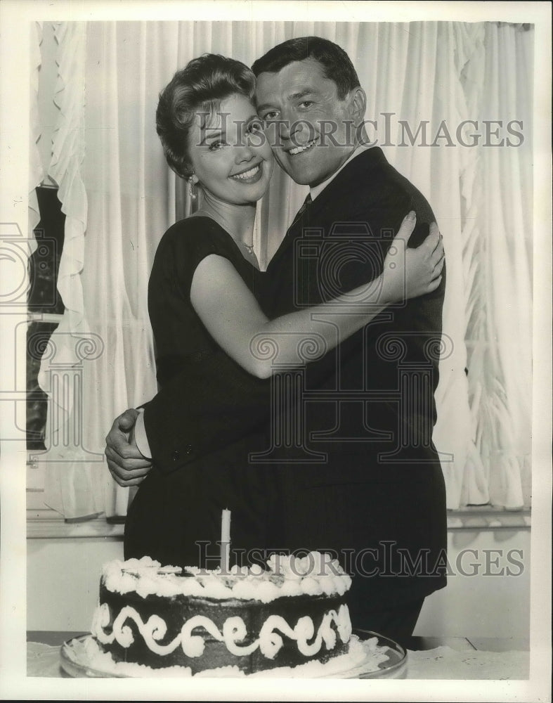 1960 Press Photo Yvonne Lime and Frank Aletter on "Buddy's Birthday" - nox01543- Historic Images