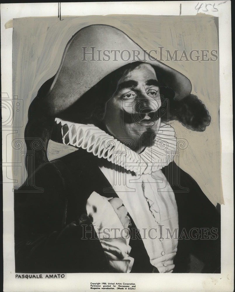 1951 Press Photo Pasquale Amato as Cyrano for Metropolitan Opera - nox01630- Historic Images