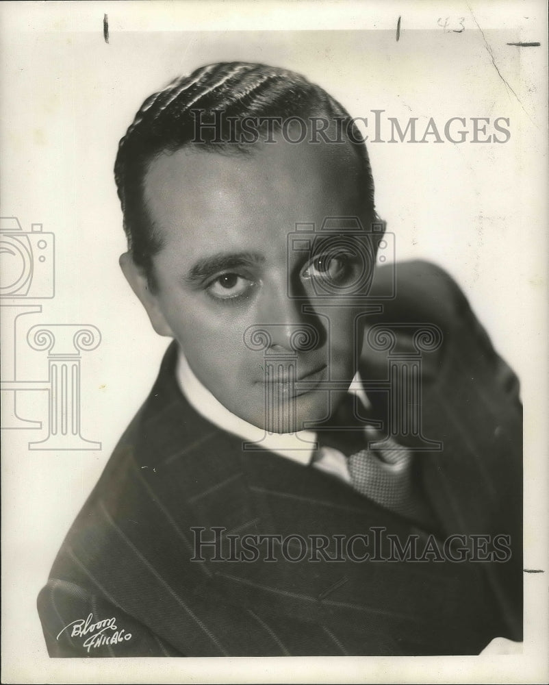 1952 Press Photo Larry Adler, Harmonica virtuoso, headshot - nox01708