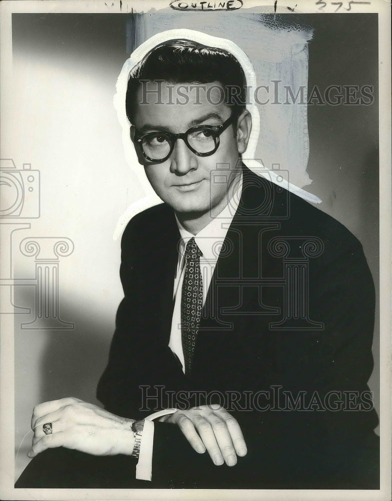 1956 Press Photo Steve Allen, actor, comedian, author and composer. - nox01895- Historic Images