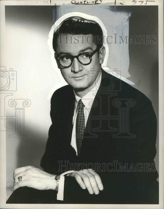 1956 Press Photo Steve Allen, actor, comedian, author and composer. - nox01895- Historic Images