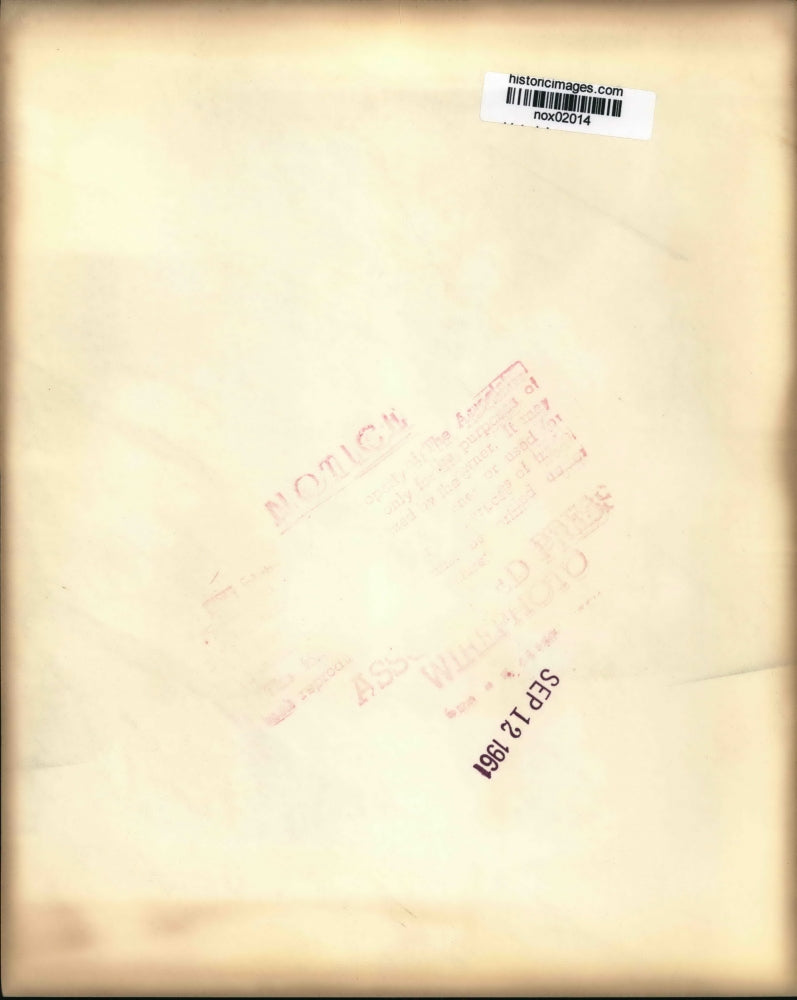 1961 Press Photo Hurricane Carla - Robert Lee Marciglio Jr. in Galveston, Texas.