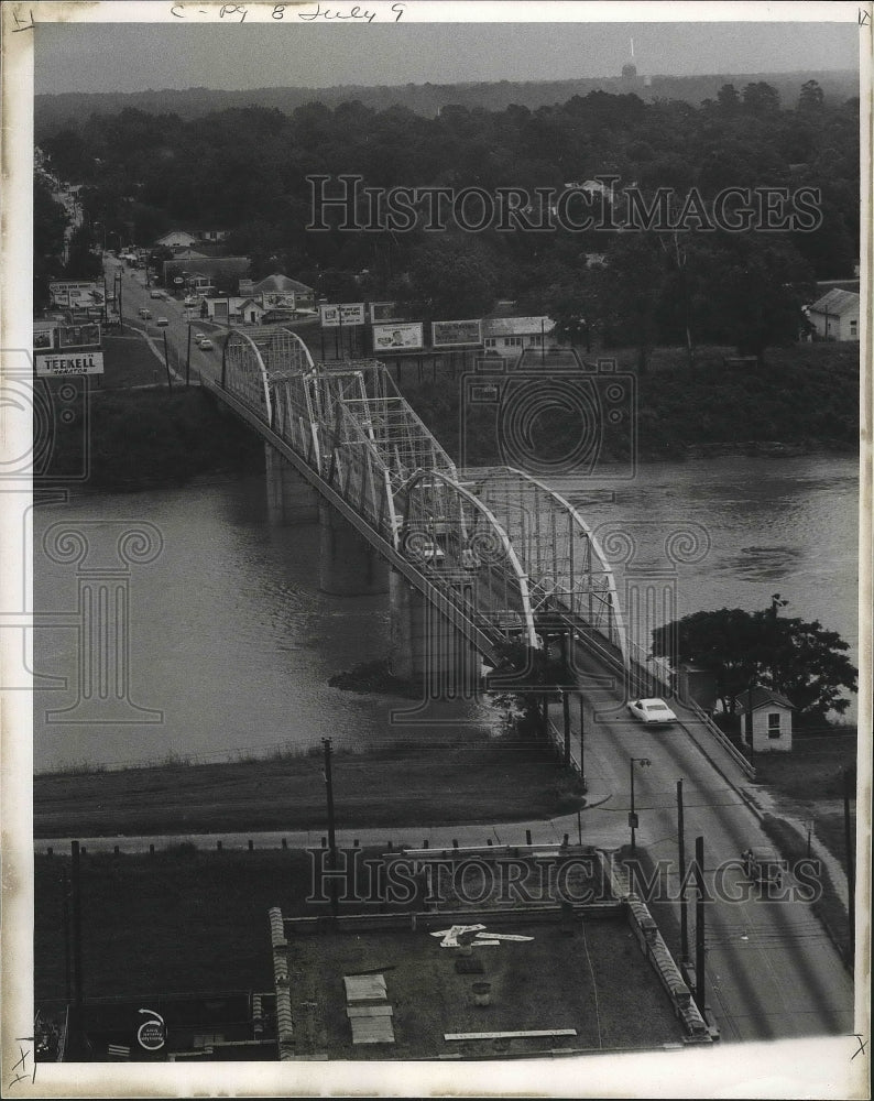 1967 Press Photo Bridge over Red River at Pineville - nox02026