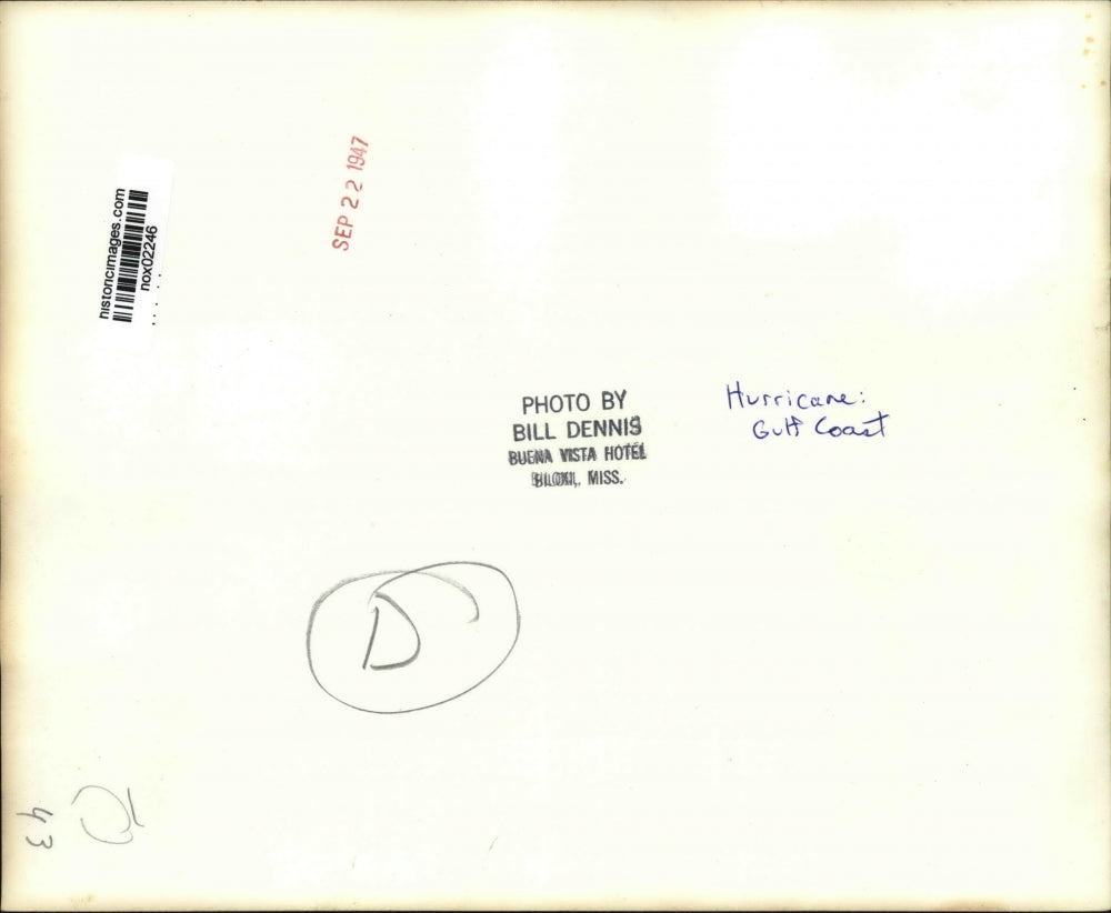 1947 Press Photo Hurricane - Debris Litters Gulf Coast - nox02246