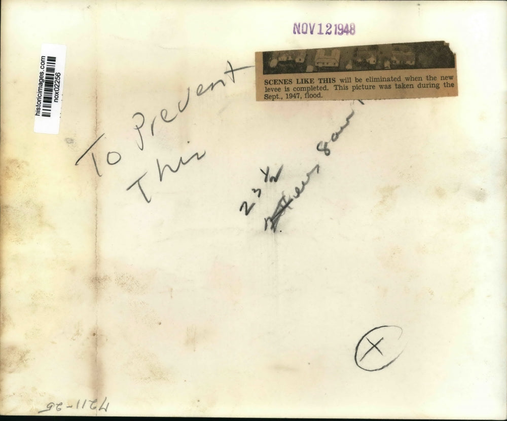 1947 Press Photo View of flooded area after levee break. - nox02256