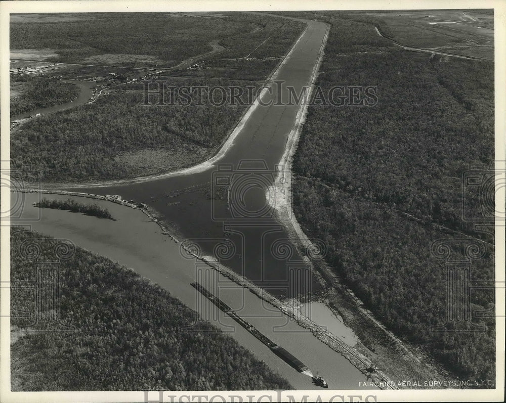 1962 Press Photo View of the Algiers Canal on the west end in New Orleans, LA.