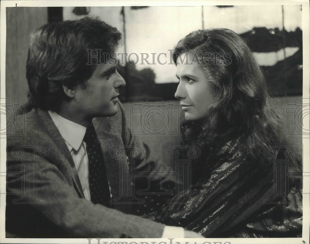 1983 Press Photo David Selby and Ana Alicia on "Falcon Crest"- Historic Images