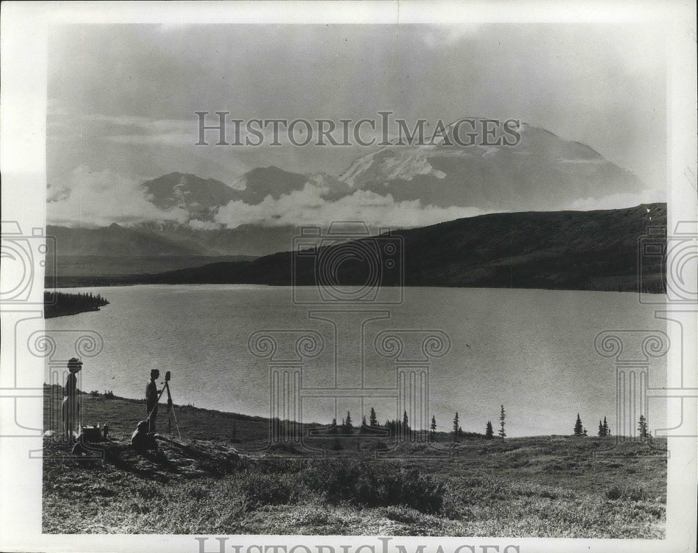 1967 Press Photo Alaska - Beautiful Scene of Mountains in Fairbanks - nox02628