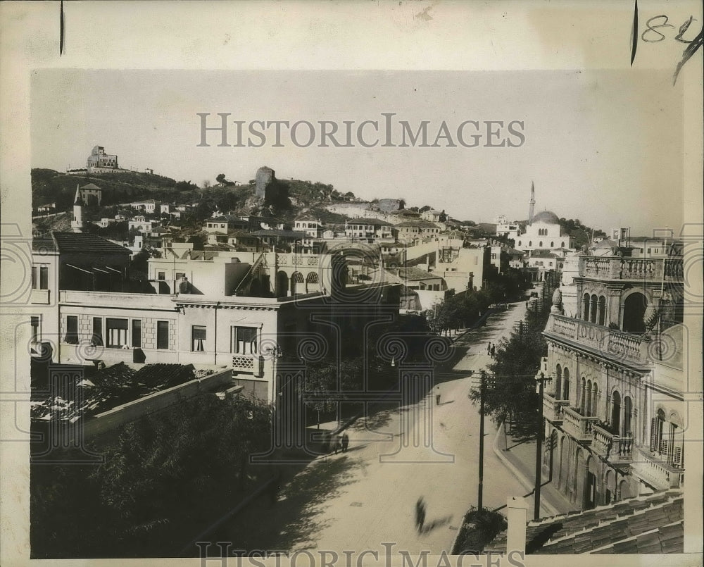 1939 Press Photo General view of seaport city of Durazzo, Albania, during war.