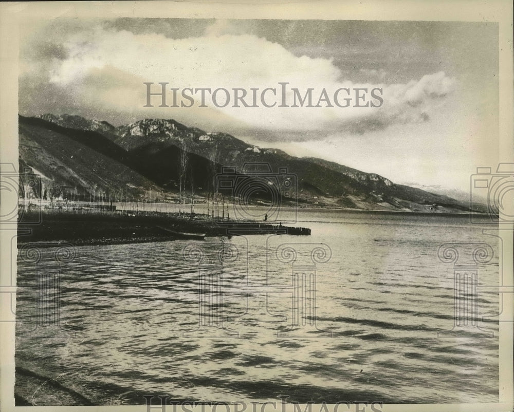 1939 Press Photo General view of the Bay of Valona in Albania, during wartime.